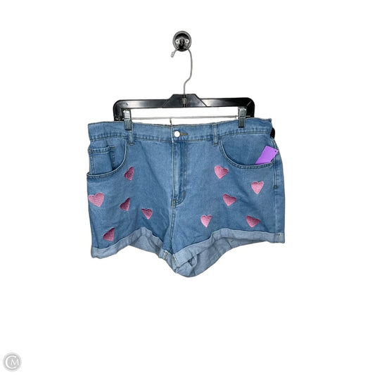 Shorts By Shein In Blue & Pink, Size: 2x