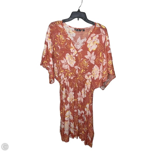 Dress Casual Midi By Mlle Gabrielle In Orange, Size: 1x
