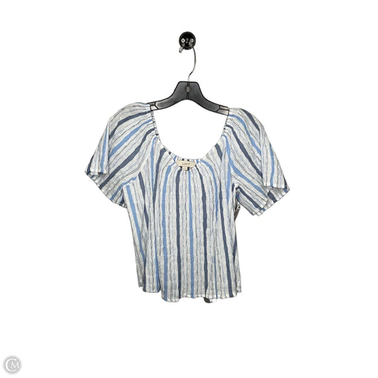 Top Short Sleeve By Loft In Blue, Size: Xs