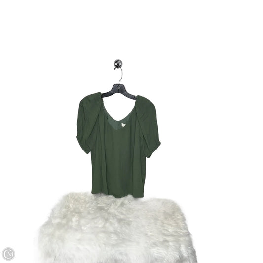 Top Short Sleeve By Loft In Green, Size: S