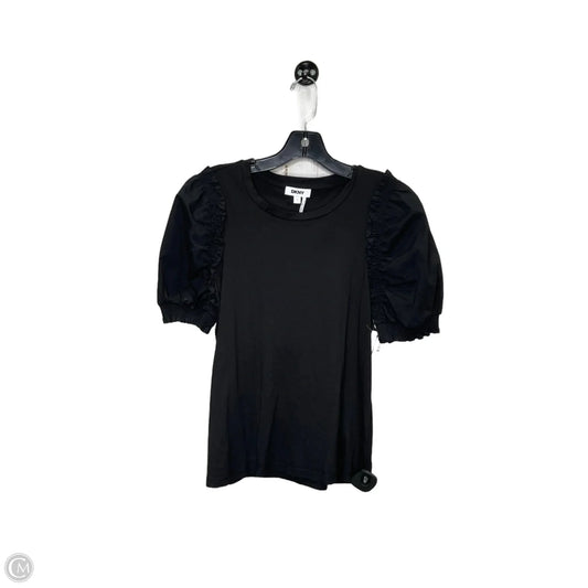 Top Short Sleeve By Dkny In Black, Size: S