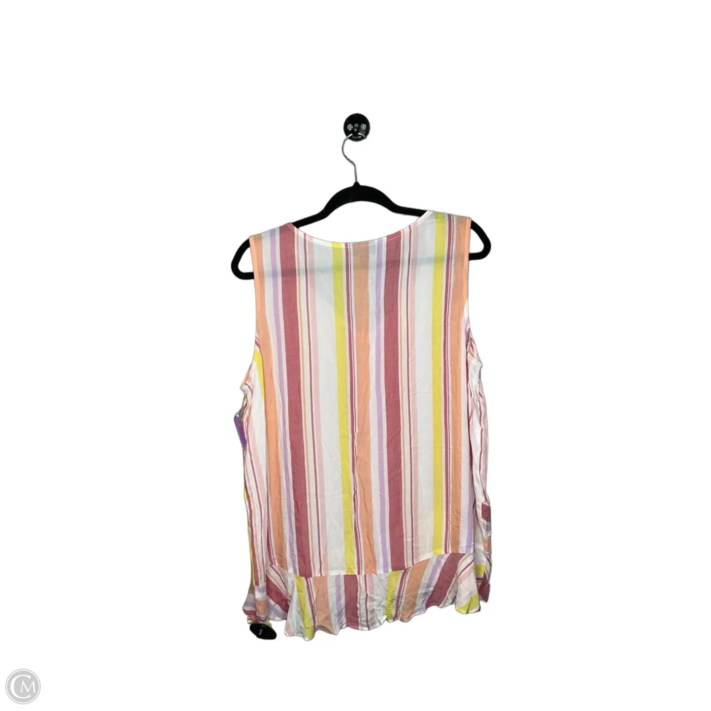 Top Sleeveless By Ana In Striped Pattern, Size: Xl