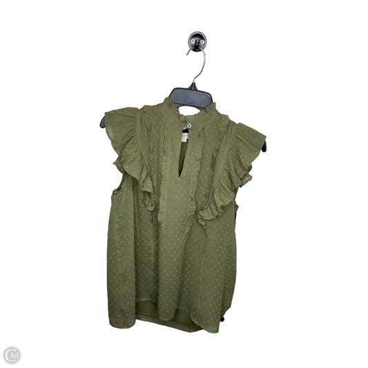 Top Sleeveless By Loft In Green, Size: S