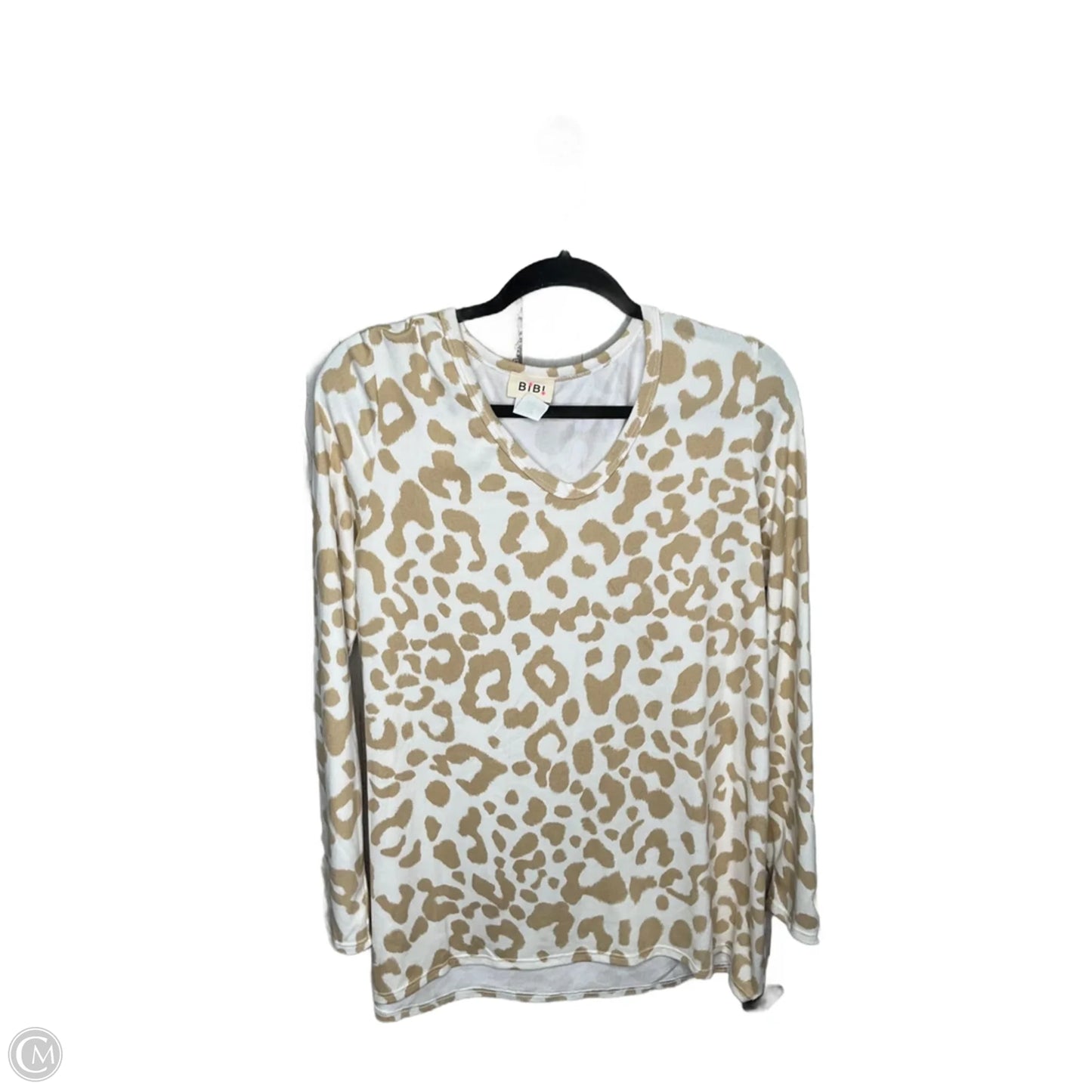Top Long Sleeve By Bibi In Animal Print, Size: S