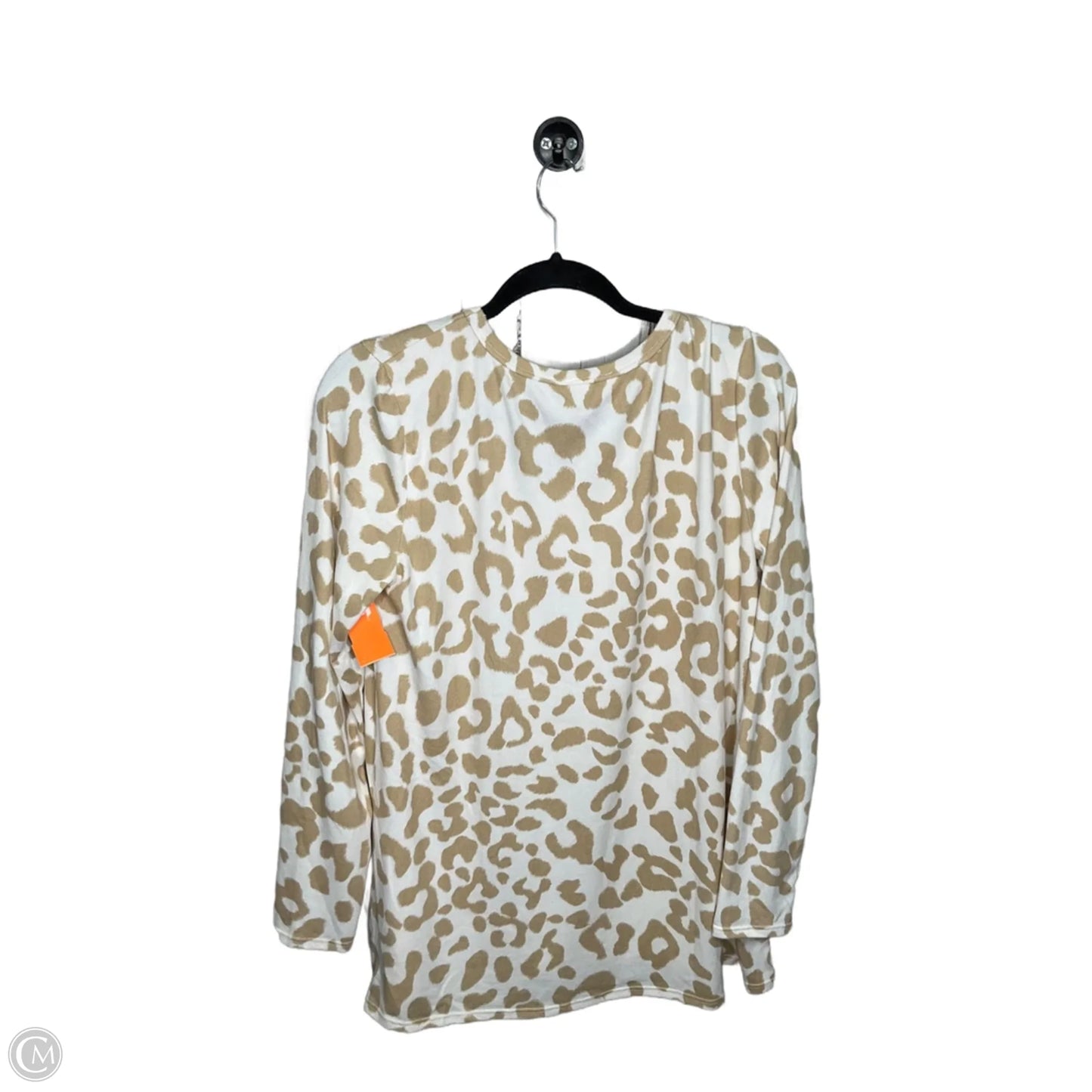 Top Long Sleeve By Bibi In Animal Print, Size: S