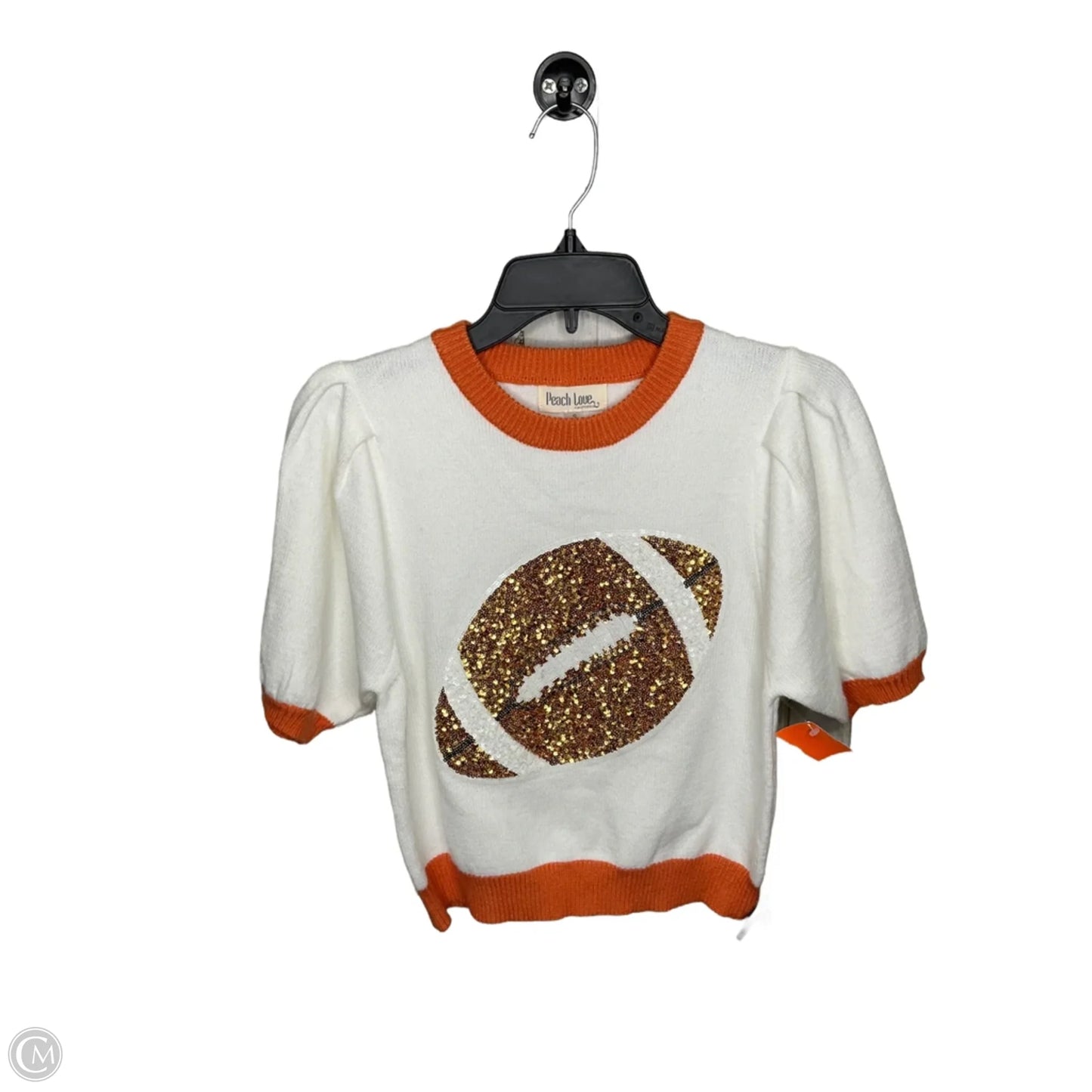 Top Short Sleeve By Peach Love Cream California In Orange, Size: S