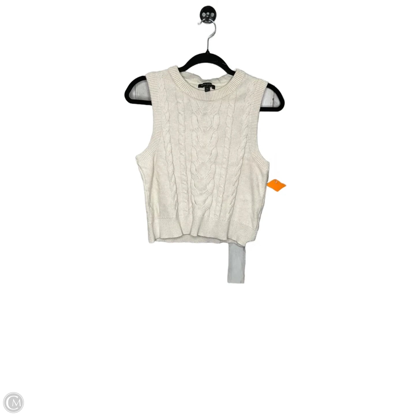 Vest Sweater By Banana Republic In Cream, Size: Xs