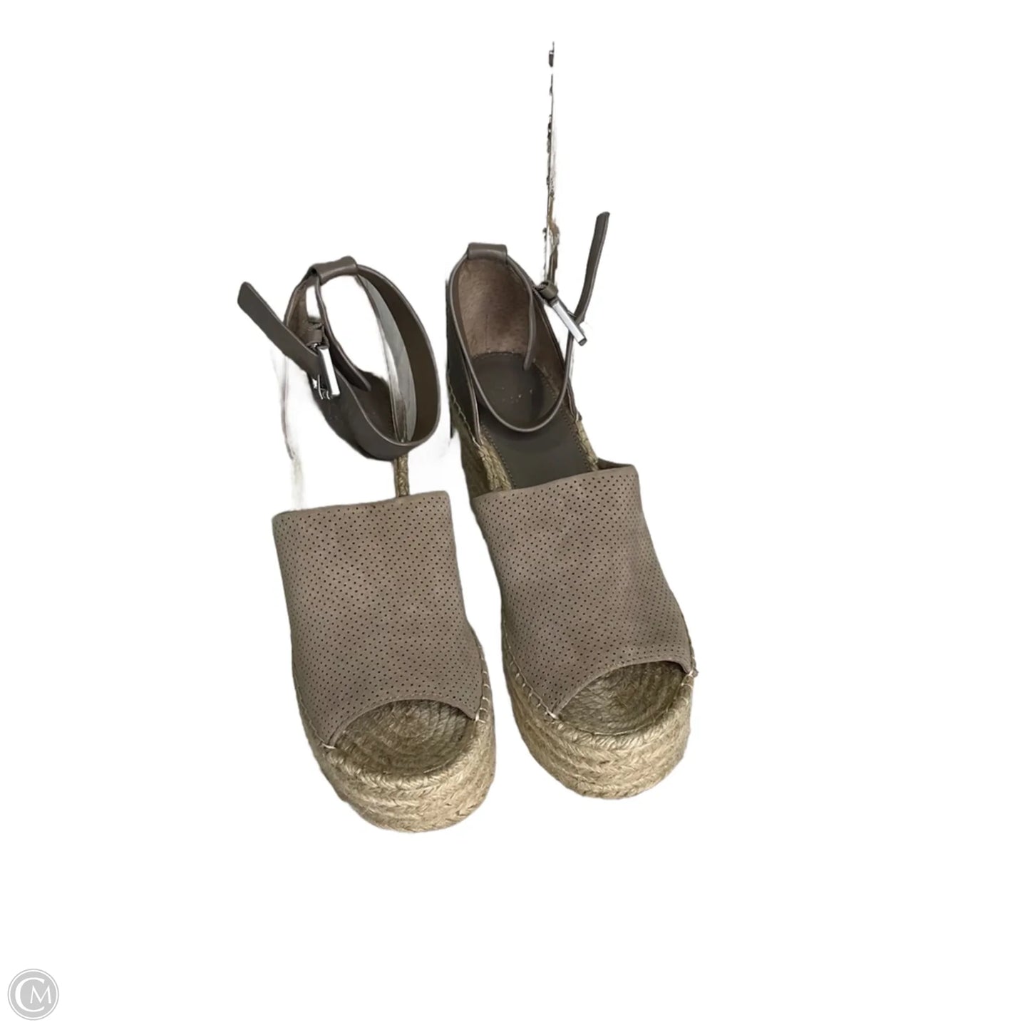 Shoes Heels Wedge By Marc Fisher In Grey, Size: 9