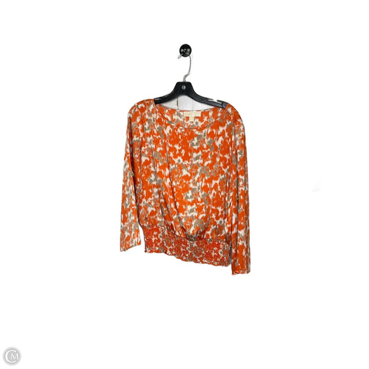 Top Long Sleeve Designer By Michael Kors In Orange, Size: M