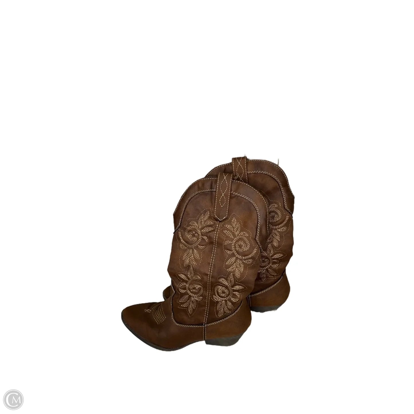 Boots Mid-calf Heels By Rampage In Brown, Size: 8.5