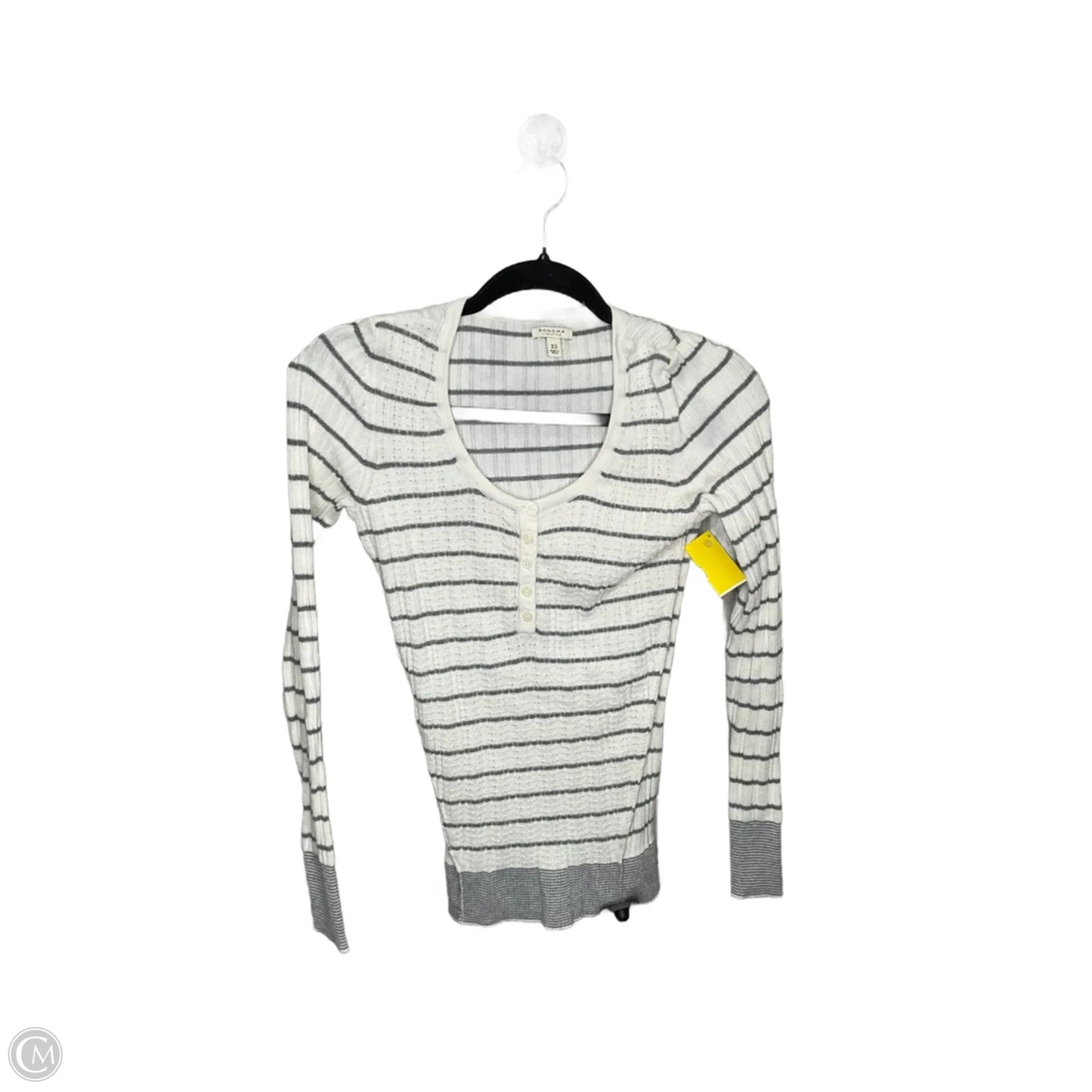 Top Long Sleeve By Sonoma In Striped Pattern, Size: Xs