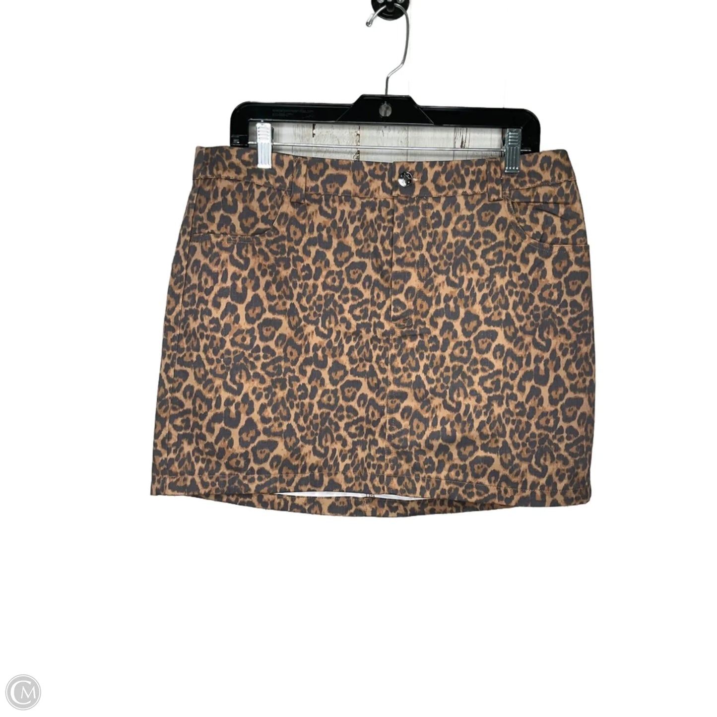 Skirt Midi By Clothes Mentor In Animal Print, Size: L