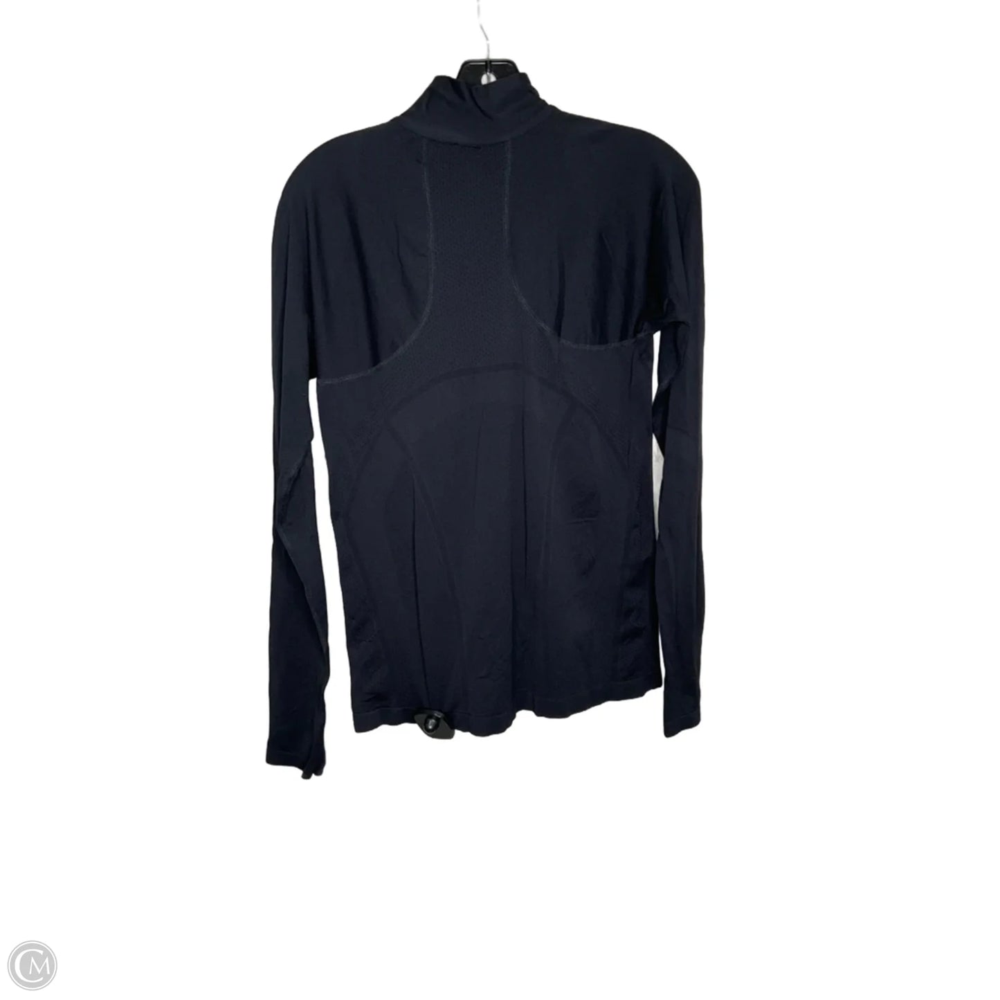 Athletic Top Long Sleeve Collar By Athleta In Black, Size: M