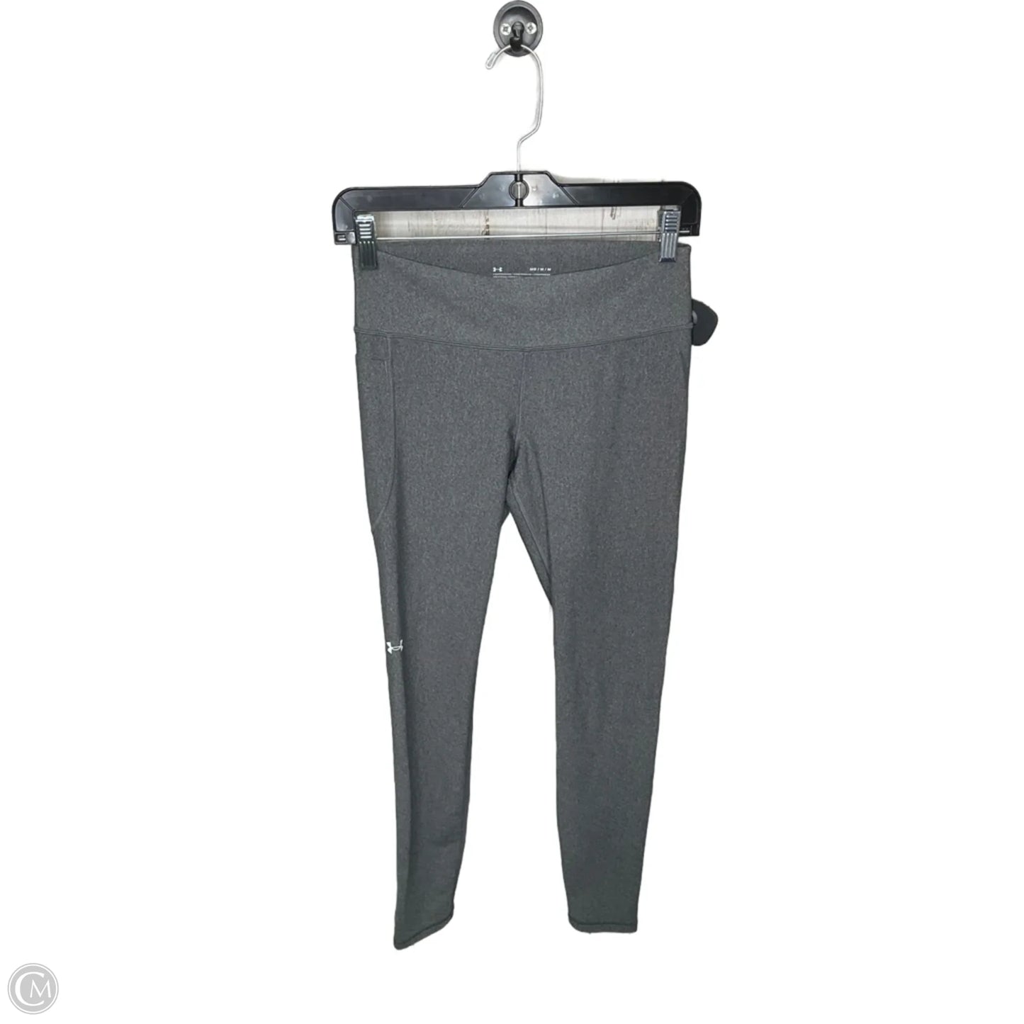 Athletic Leggings By Under Armour In Grey, Size: M