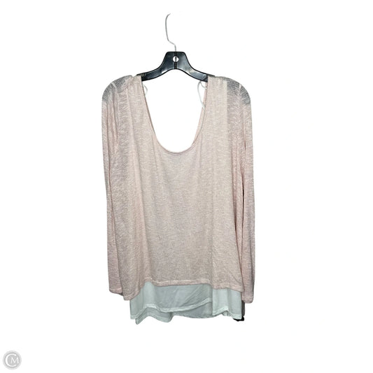 Top Long Sleeve By Deb In Pink, Size: 3x