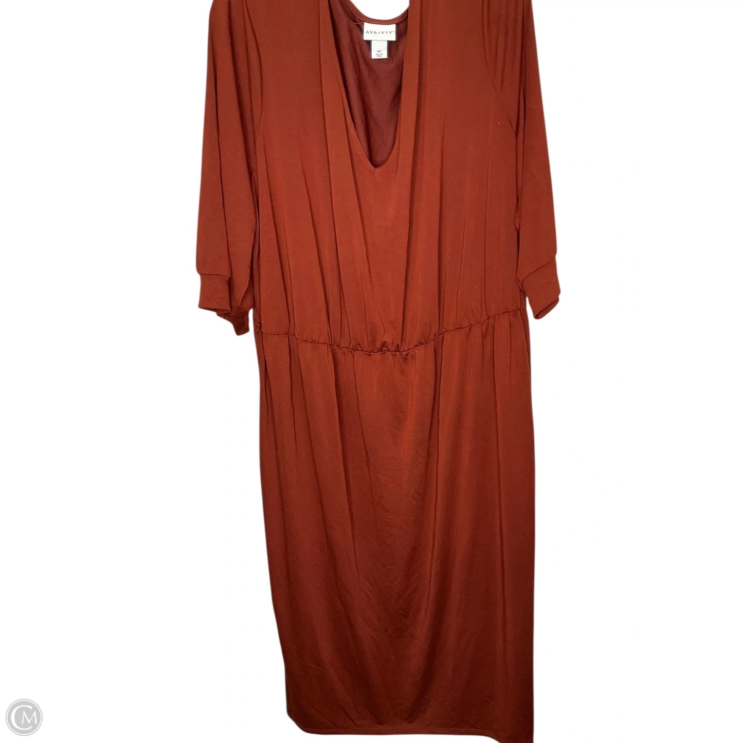Dress Casual Maxi By Ava & Viv In Brown, Size: 4x