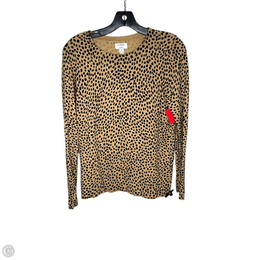 Top Long Sleeve By J. Crew In Animal Print, Size: M
