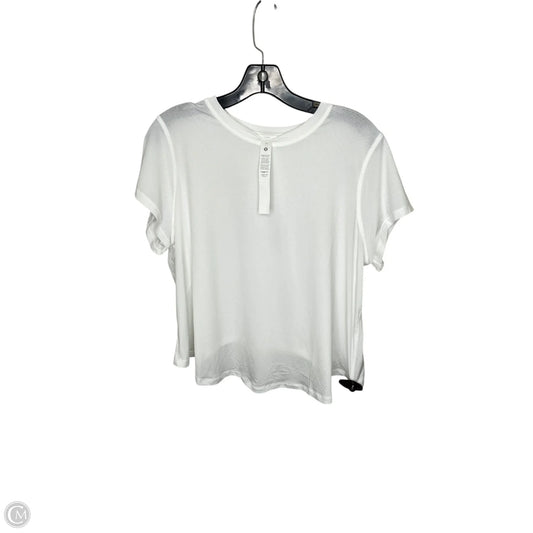 Athletic Top Short Sleeve By Lululemon In White, Size: 12