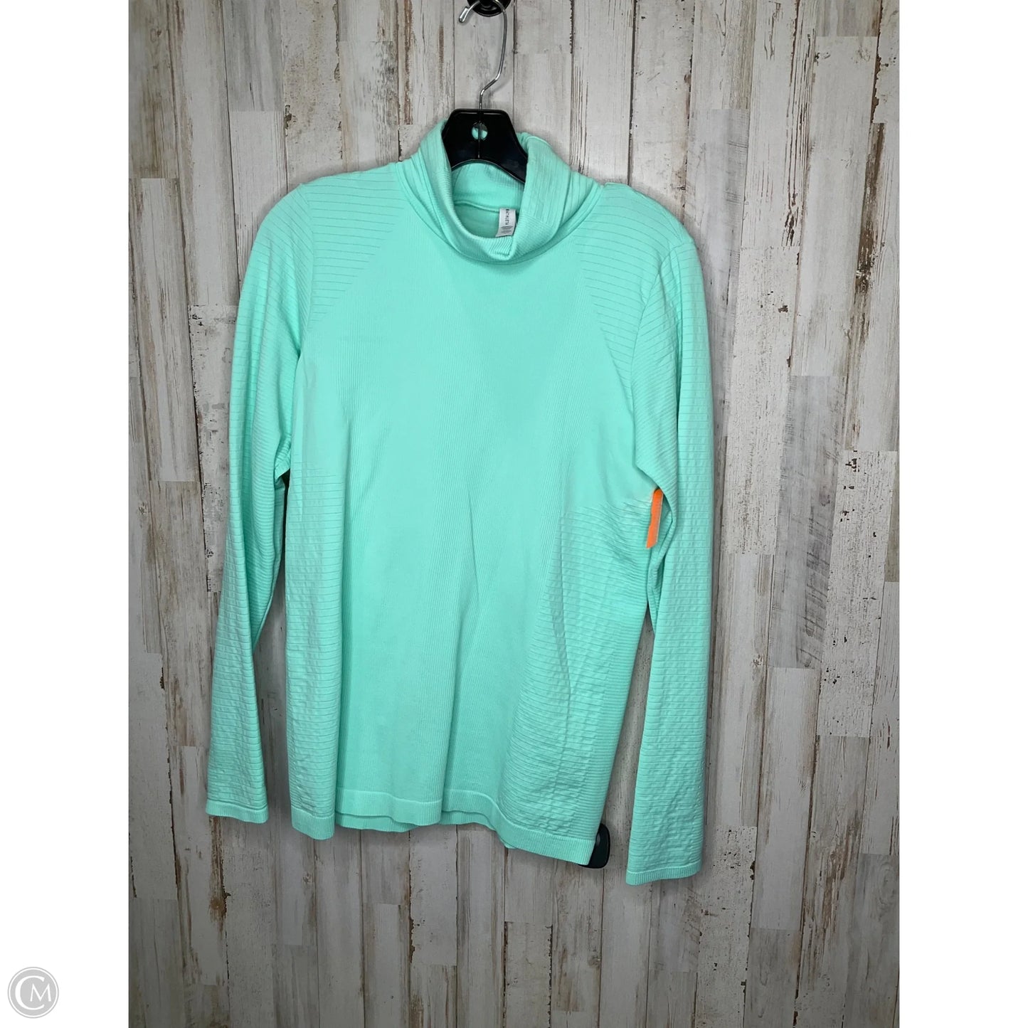 Athletic Top Long Sleeve Collar By Athleta In Teal, Size: L