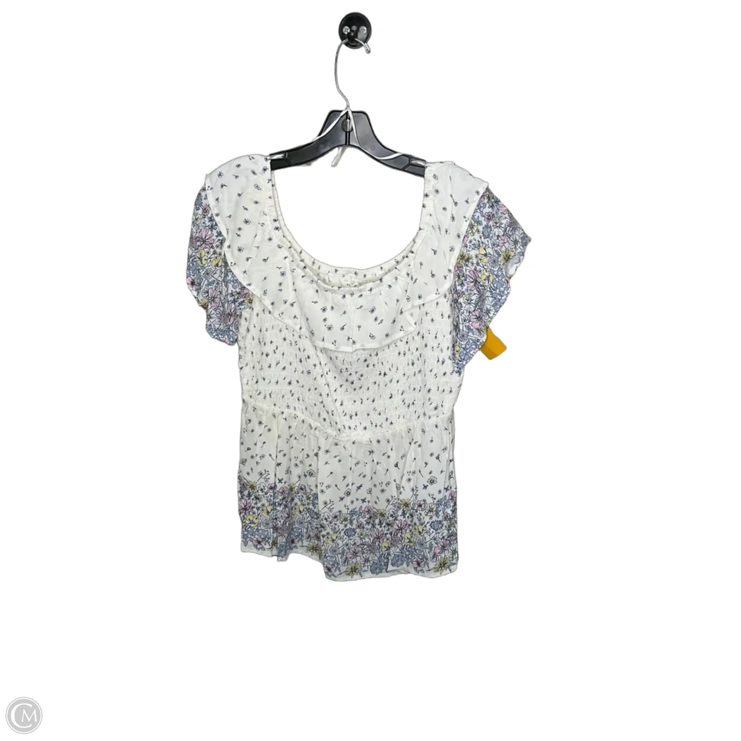 Top Short Sleeve By Loft In Teal, Size: M