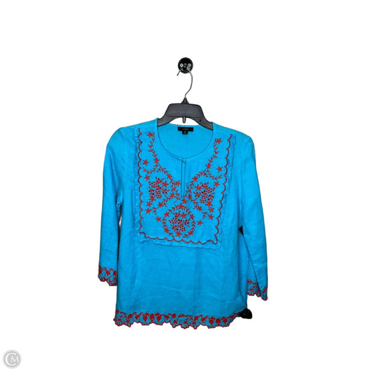 Top 3/4 Sleeve By J. Crew In Blue, Size: Xs