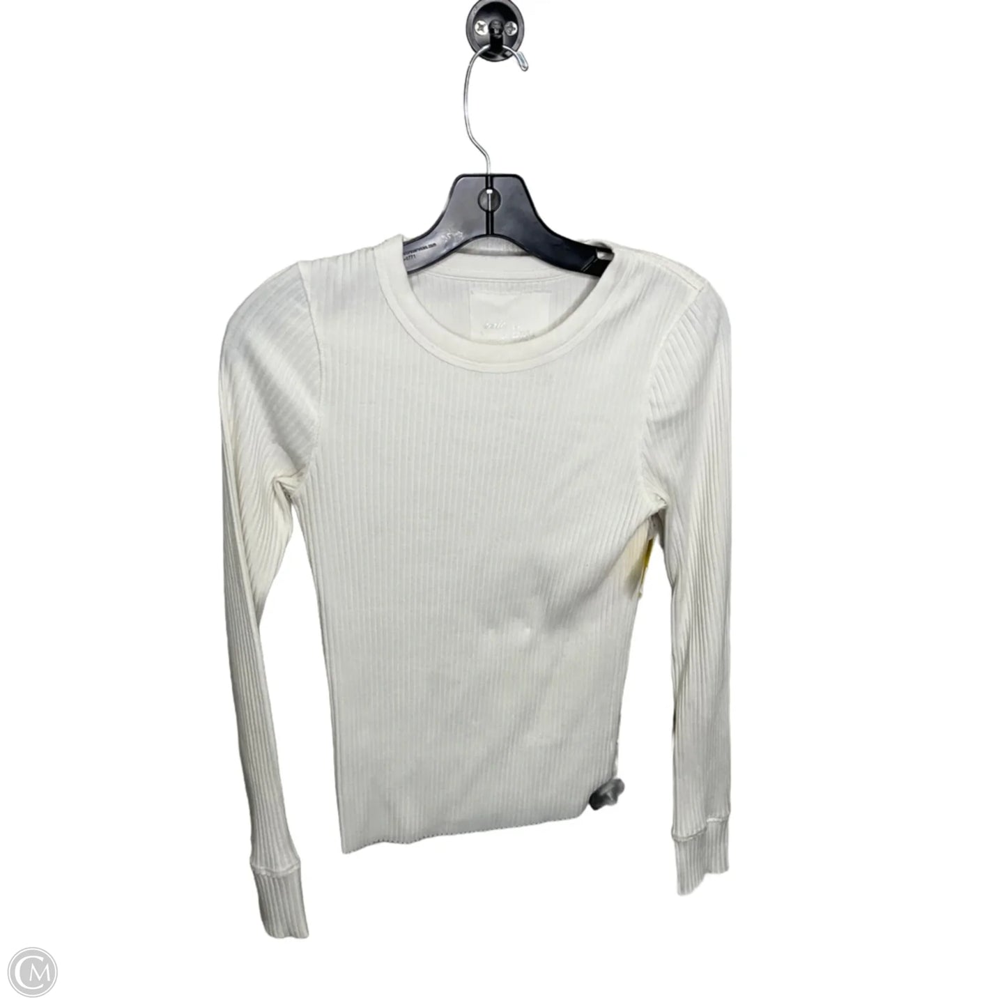 Top Long Sleeve By Aerie In White, Size: S