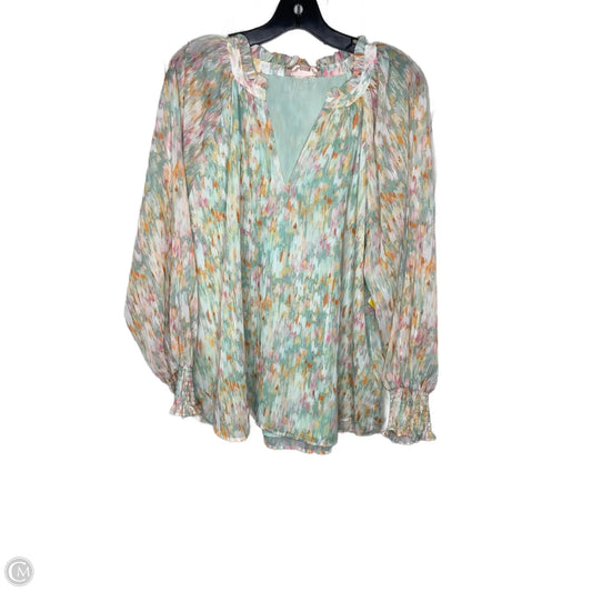 Top Long Sleeve By Philosophy In Green, Size: 1x