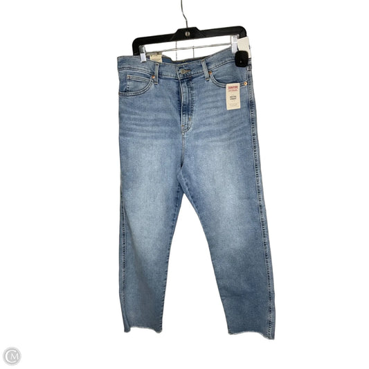 Jeans Straight By Levis Signature In Blue Denim, Size: 14