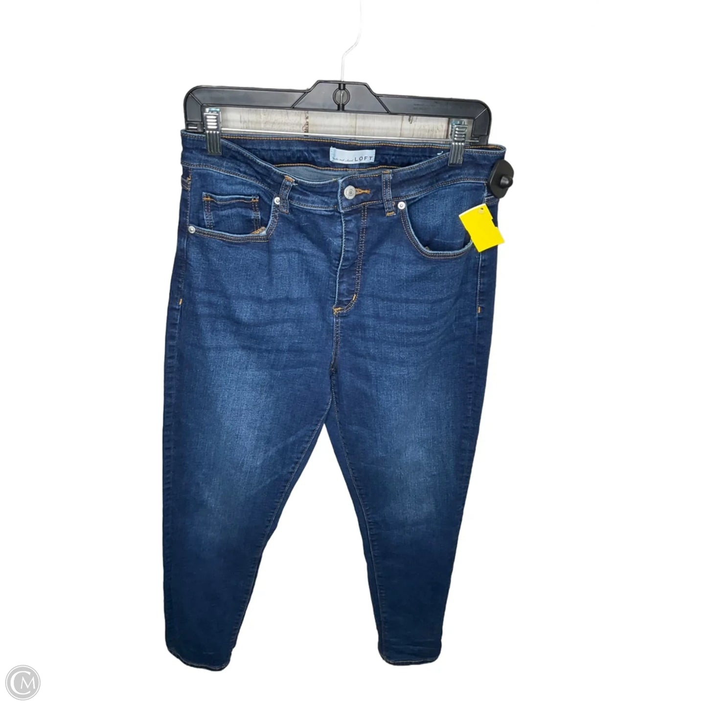 Jeans Skinny By Loft In Blue Denim, Size: 10