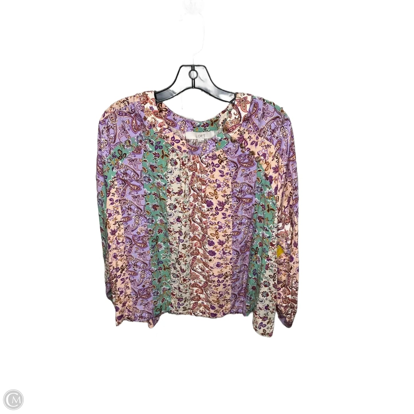 Top Long Sleeve By Loft In Floral Print, Size: Xl