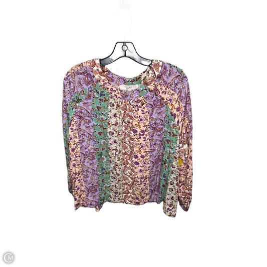 Top Long Sleeve By Loft In Floral Print, Size: Xl
