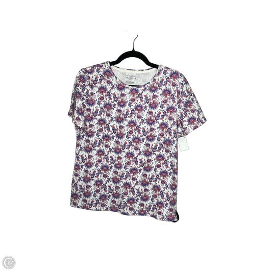Top Short Sleeve By Talbots In Blue & Red, Size: Lp