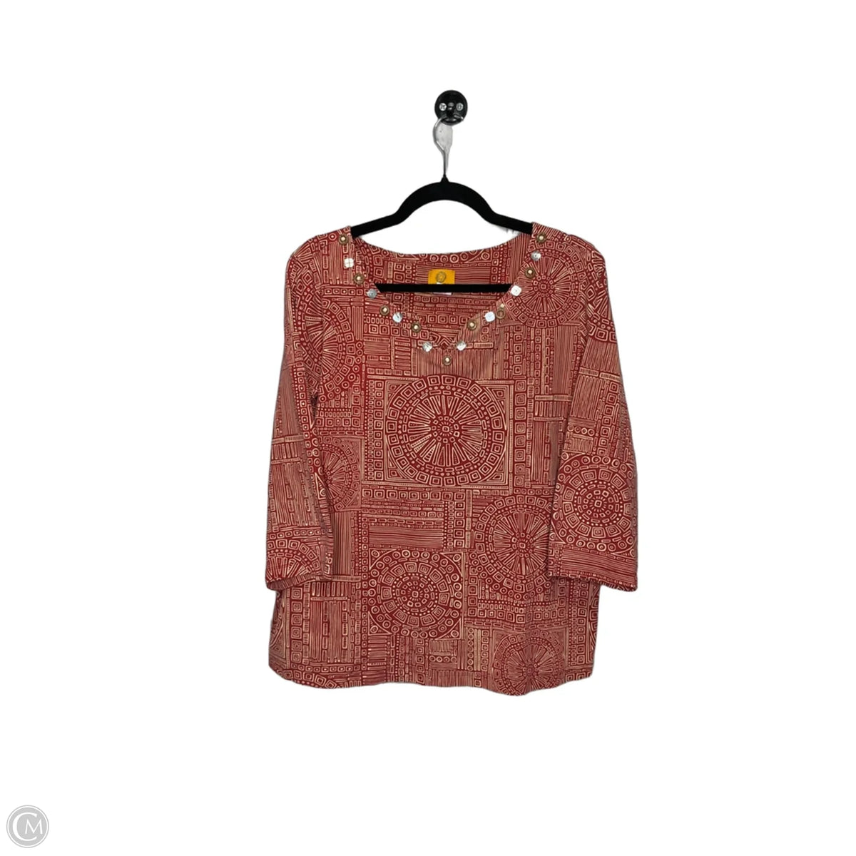 Top 3/4 Sleeve By Ruby Rd In Red, Size: 2x