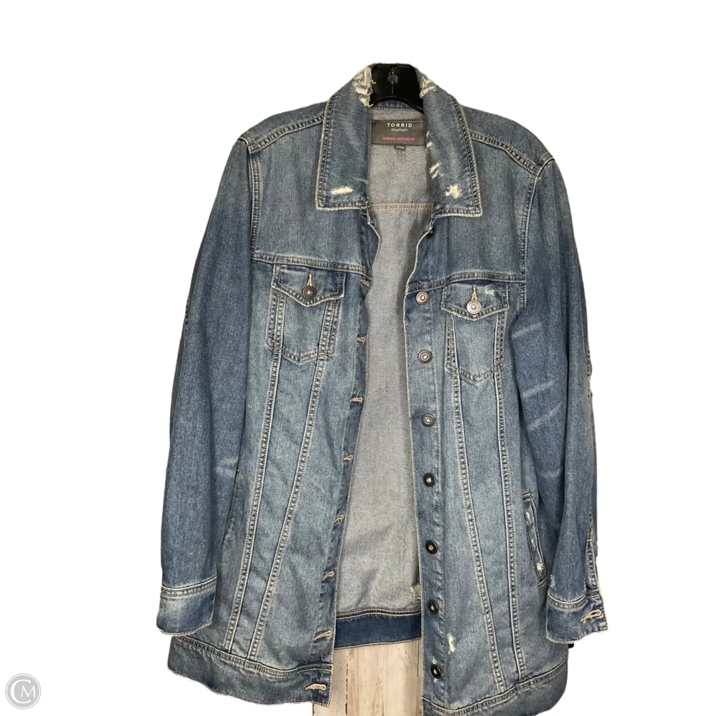 Jacket Denim By Torrid In Blue Denim, Size: Xl