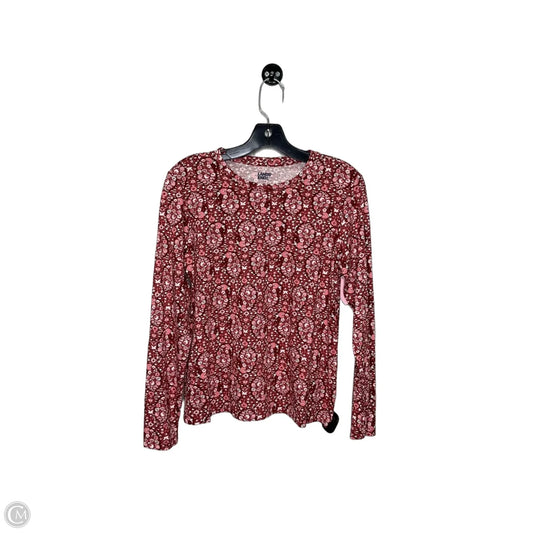 Top Long Sleeve By Lands End In Floral Print, Size: S