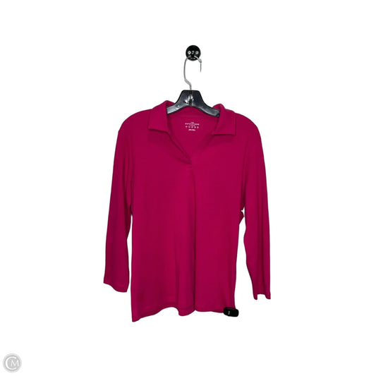 Top 3/4 Sleeve By Lands End In Pink, Size: S