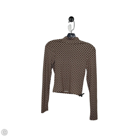 Top Long Sleeve By Ambiance Apparel In Brown, Size: S