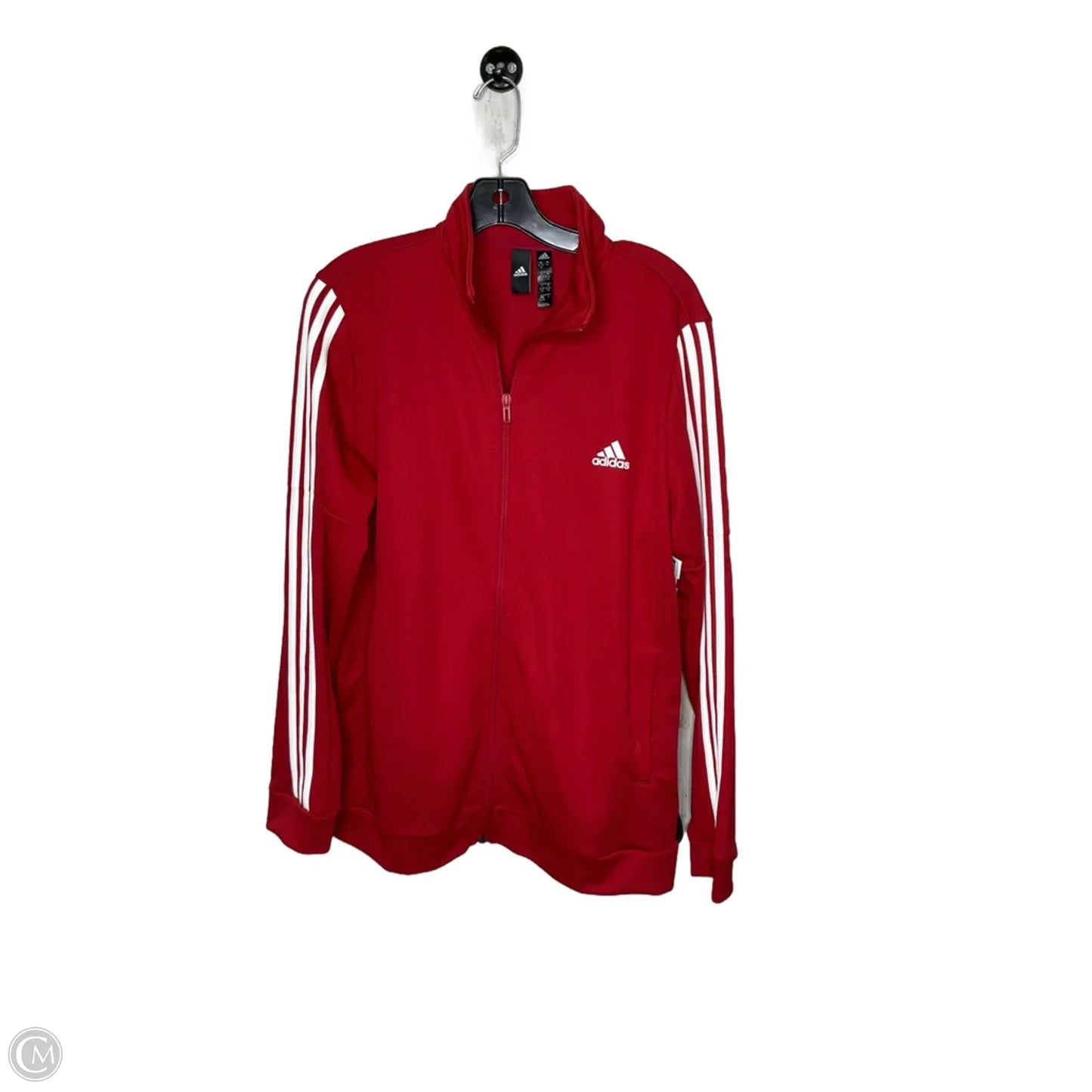 Athletic Jacket By Adidas In Red, Size: Xl