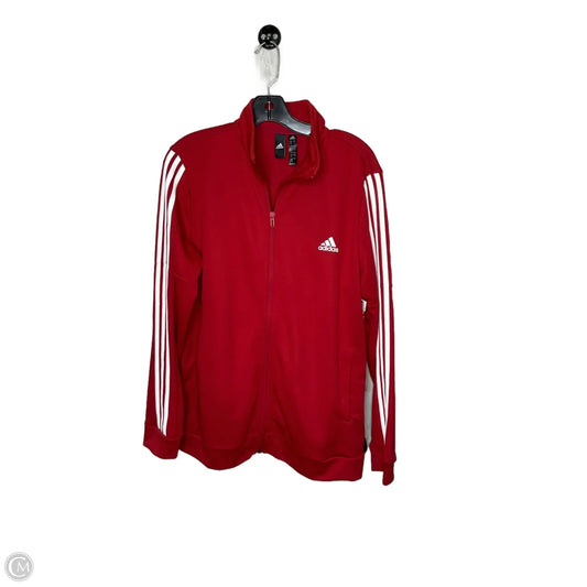 Athletic Jacket By Adidas In Red, Size: Xl