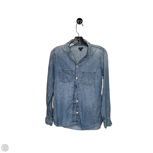 Top Long Sleeve By J. Crew In Blue Denim, Size: 2