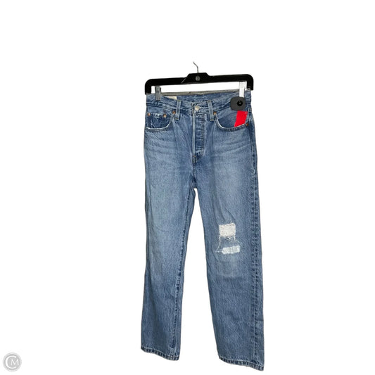 Jeans Straight By Levis In Blue Denim, Size: 0