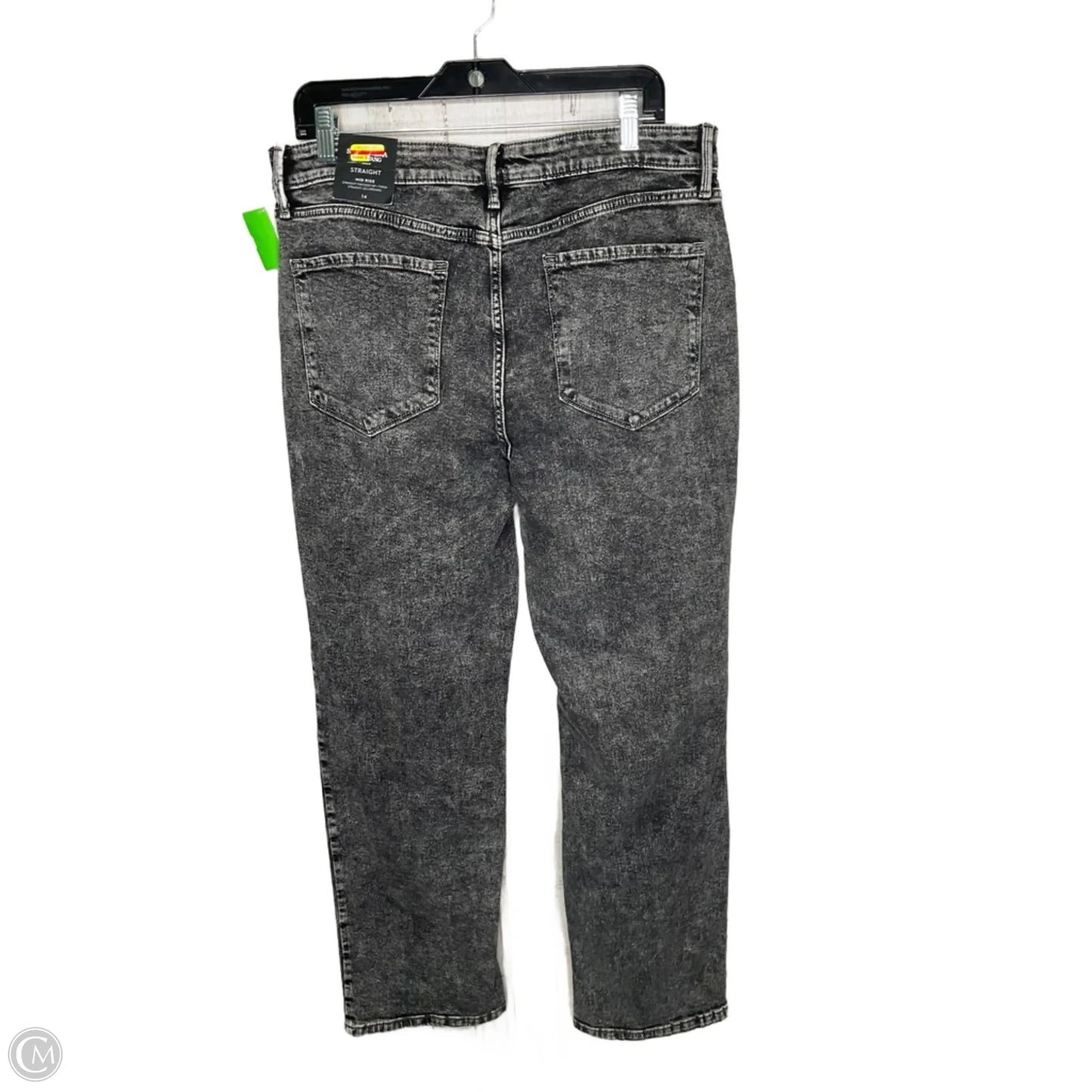 Jeans Straight By Simply Vera In Black, Size: 14