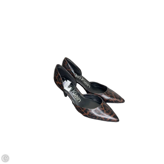 Shoes Heels Stiletto By Calvin Klein In Animal Print, Size: 9.5