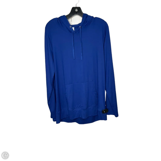 Athletic Top Long Sleeve Hoodie By Marika In Blue, Size: Xxl