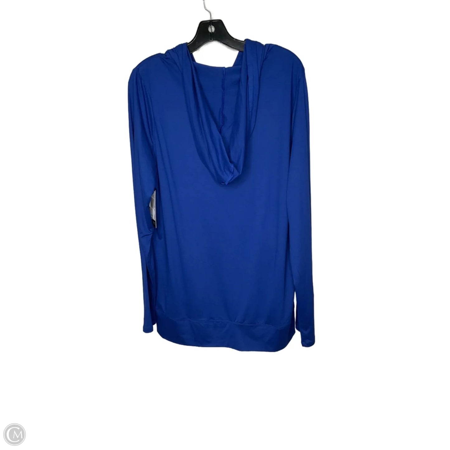 Athletic Top Long Sleeve Hoodie By Marika In Blue, Size: Xxl