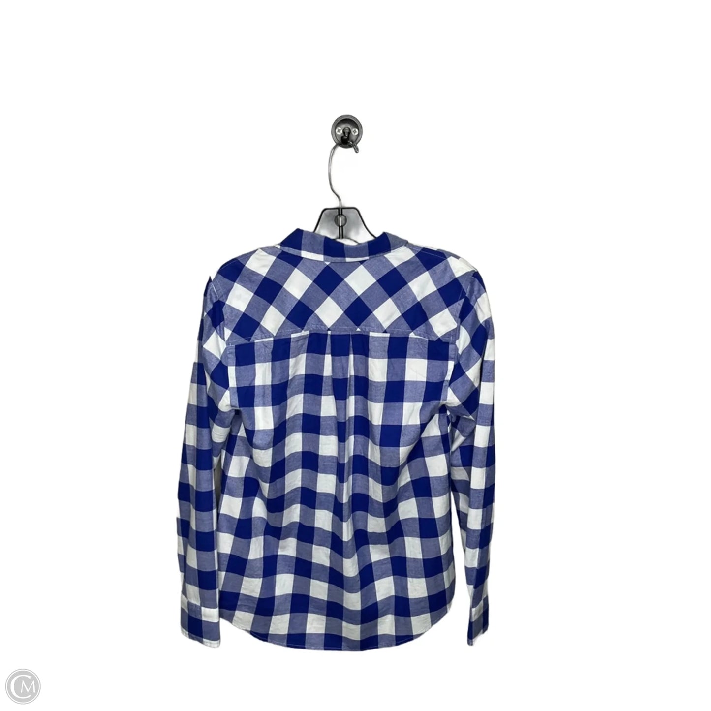 Top Long Sleeve By J. Crew In Plaid Pattern, Size: S