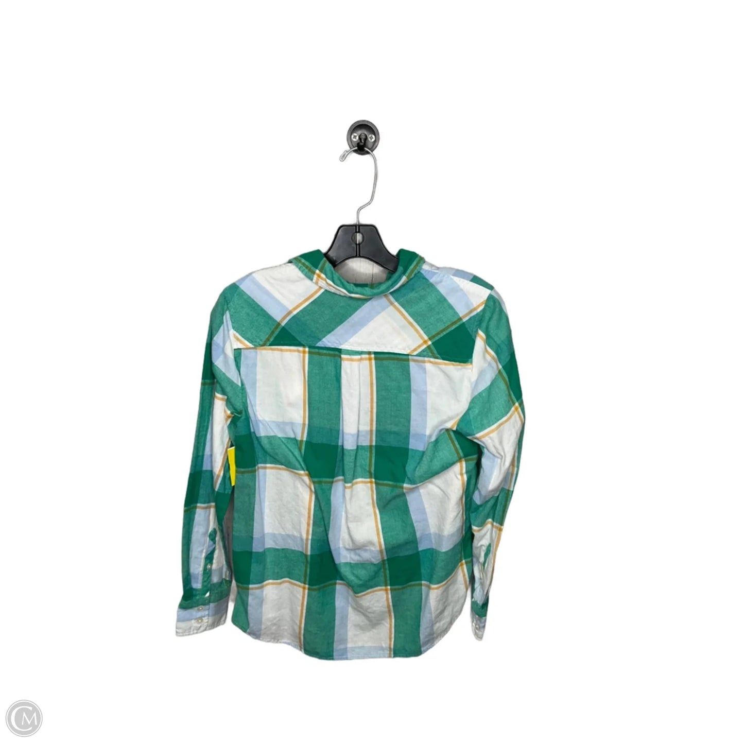 Top Long Sleeve By J. Crew In Green & White, Size: 6