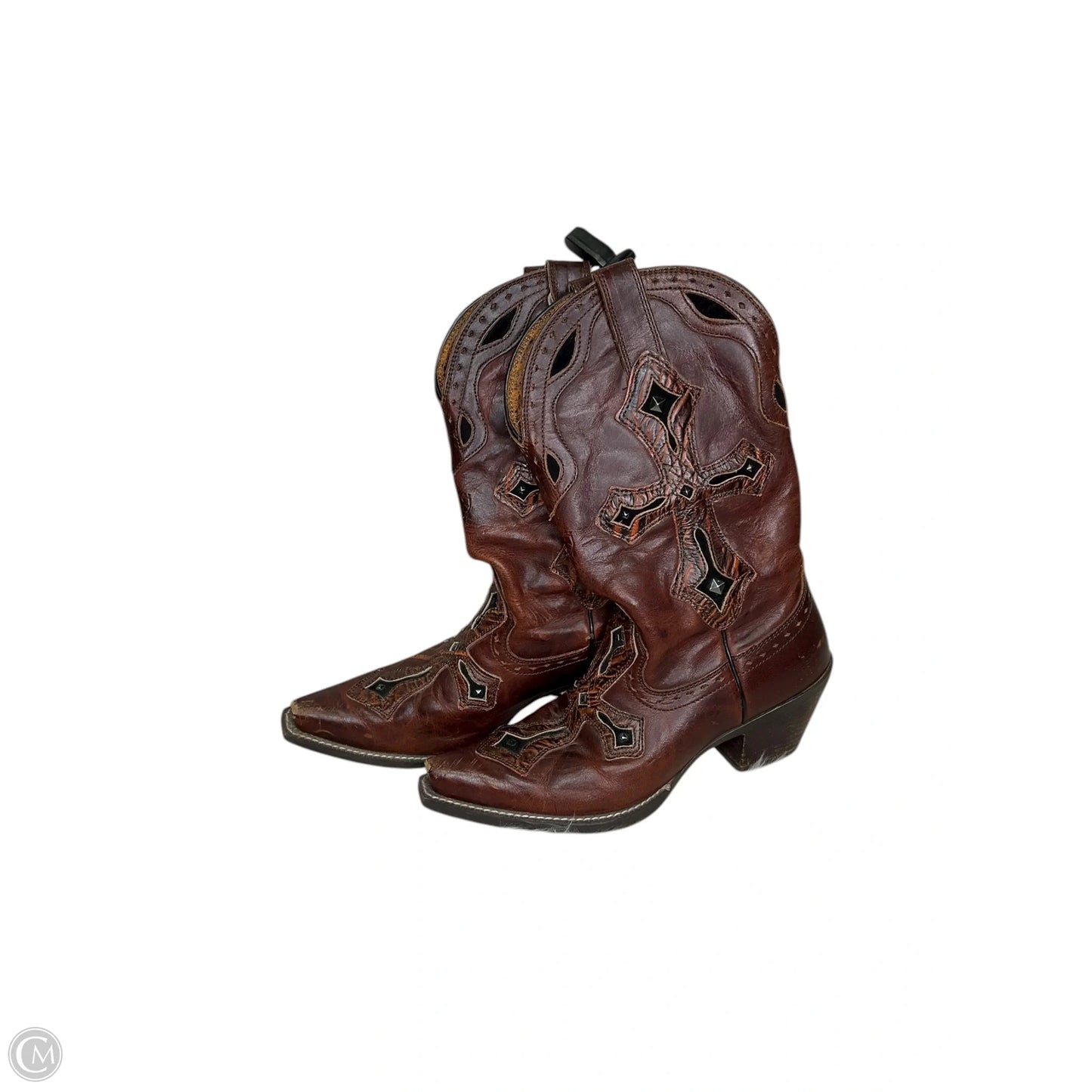 Shoes Heels Block By Ariat In Brown & Tan, Size: 6.5
