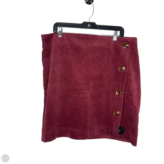 Skirt Mini & Short By A Beautiful Soul In Maroon, Size: 18