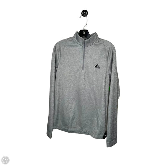 Athletic Sweatshirt Collar By Adidas In Grey, Size: S